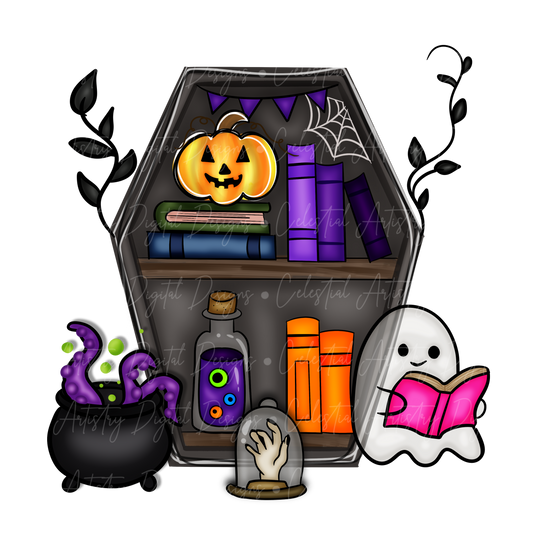 Spooky Bookcase PNG