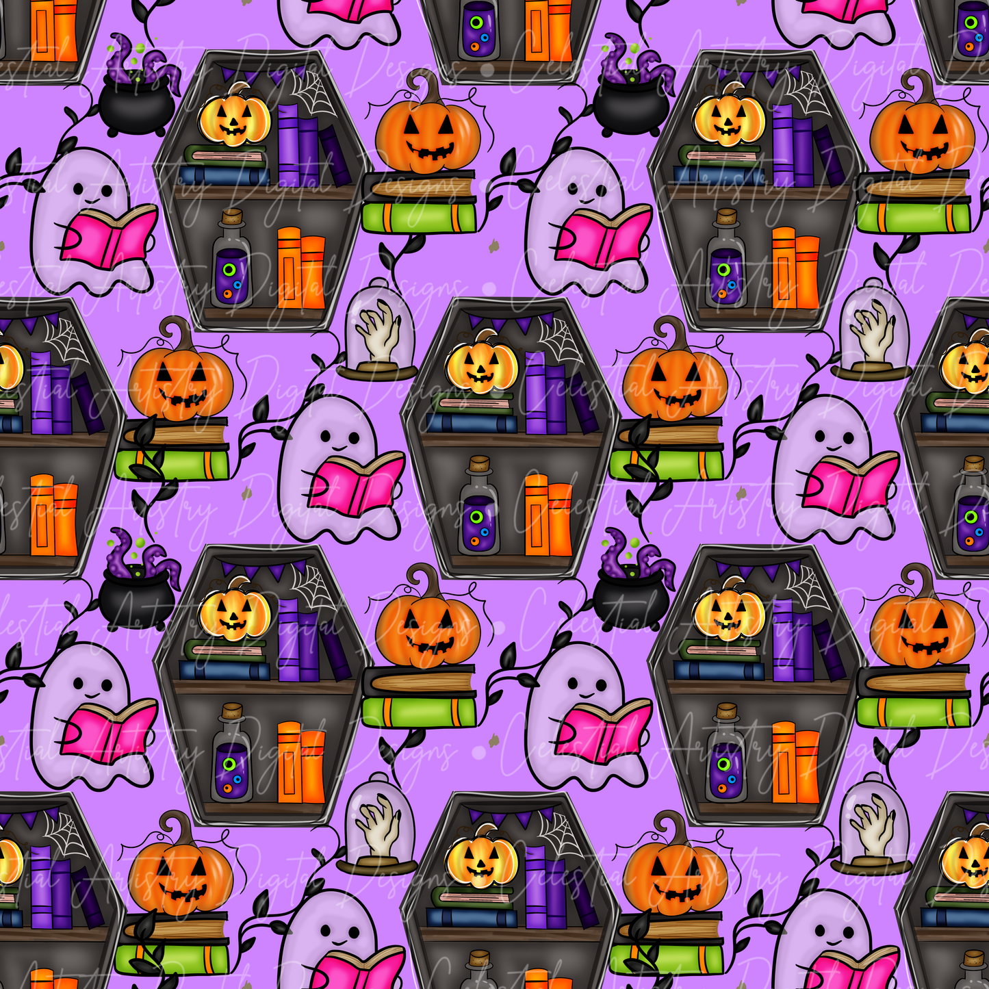 Spooky bookshelf