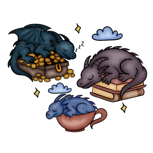 Sleepy Dragons PNG